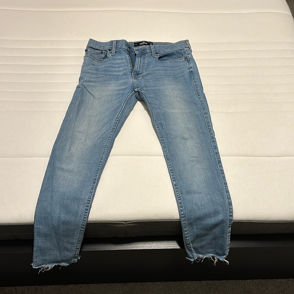 Light wash blue jeans